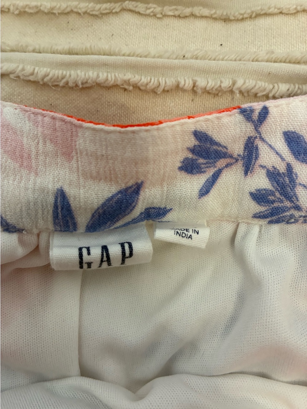 Beautiful GAP Floral Sundress with Coral & Blue Blooms XL. Sleeveless - Picture 4 of 8